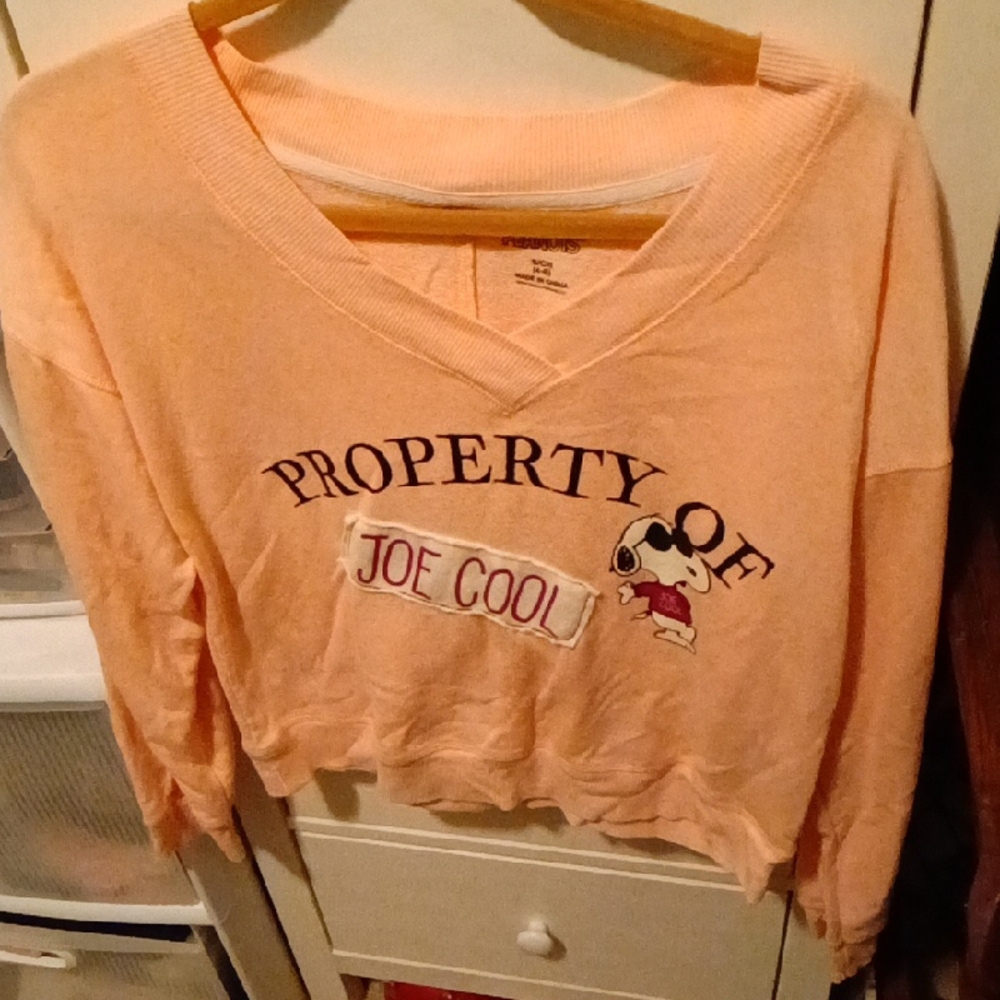 Peach Snoopy Graphic Sweater